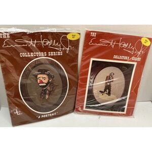 Emmett Kelly Jr Vintage Cross Stitch Kit Weary Willie Clown Portrait Sweeper NWT